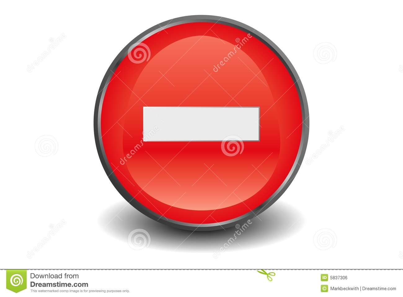 No Entry Button Royalty Free Stock Image   Image  5837306