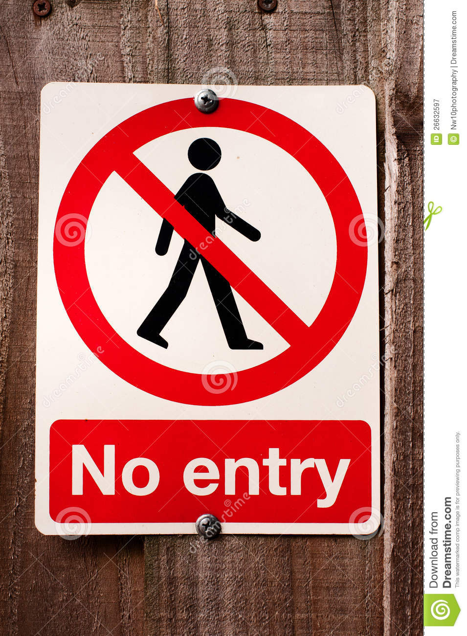 No Entry Sign Royalty Free Stock Photography   Image  26632597