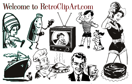 Retro Clip Art   Retro Clipart   Authentic Advertising Illustrations