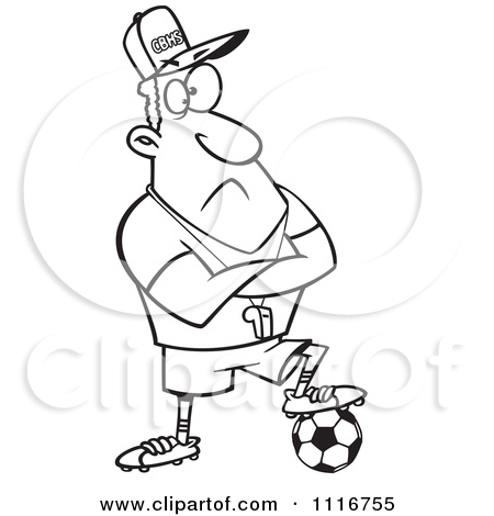 Royalty Free  Rf  Clipart Illustration Of A Tough Coach Man Pointing