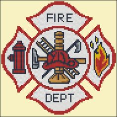 Stitch Chart Pattern Hero Fire Rescue Department B A  Firefighter