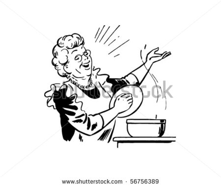 Stock Images Similar To Id 56302606   Retro Lady Cook Clip Art