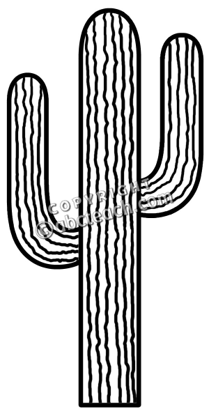 Western Clipart Black And White Cactus Bw Pw Png
