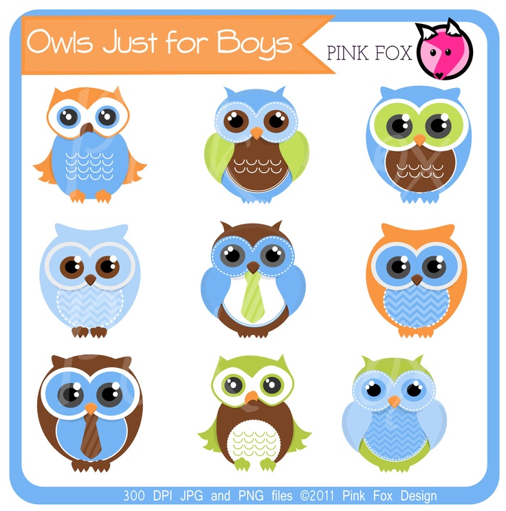 Baby Owl Clip Art Baby Shower Owls Owl Clipart Cute Owl Boy