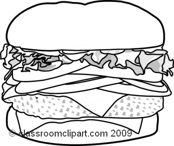 Black And White Drawing Sandwich   Jobspapa Com