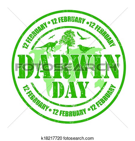 Clipart   Darwin Day Stamp  Fotosearch   Search Clip Art Illustration