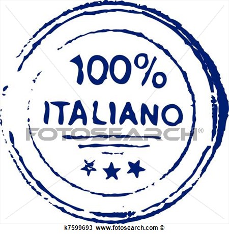 Clipart   Hundred Percent Italian Ink Stamp  Fotosearch   Search Clip    