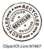 Free Rf Clip Art Illustration Of A Round Distressed Recycled Ink Stamp