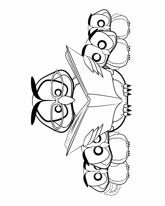 Parenting Slideshow 676 Cartoon Coloring Pages Owl Reading To A Family