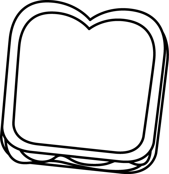 Peanut Butter Sandwich Black And White Clipart Black And White Peanut