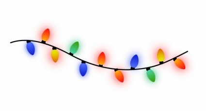 String Of Christmas Lights Free Vector 1 02mb