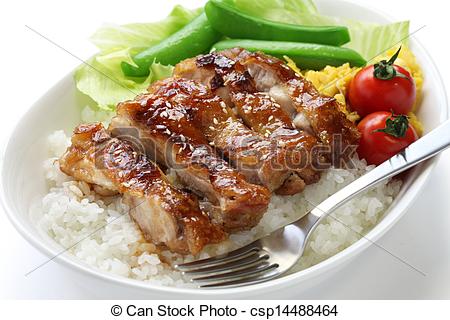 Teriyaki Chicken On Rice   Csp14488464