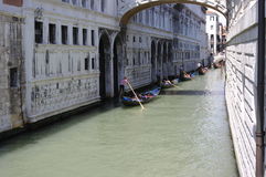 Tour Of The Canals Of Venice By Gondola Royalty Free Stock Photography