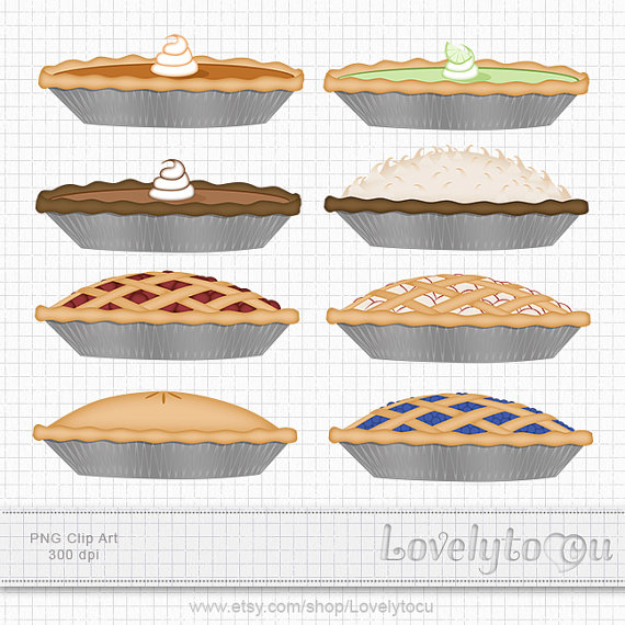 Baking Pies Clip Art Apple Cherry Pumpkin Digital Clip Art Set Png