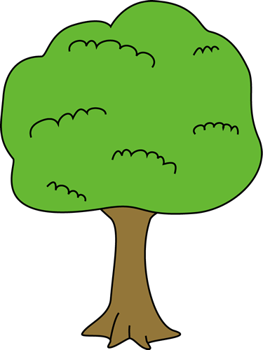 Big Tree Clip Art Image   Big Tree With Full Green Leaves And A Brown