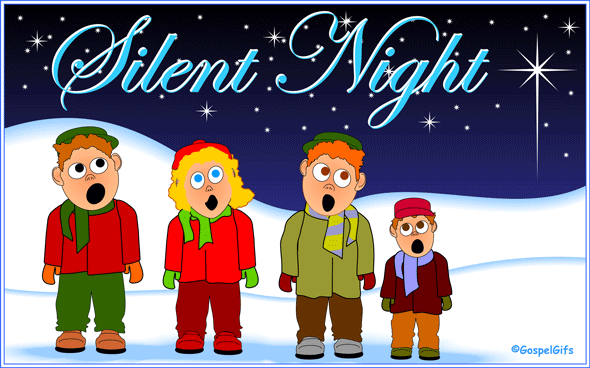 Children Singing Silent Night   Free Christian Clip Art Image