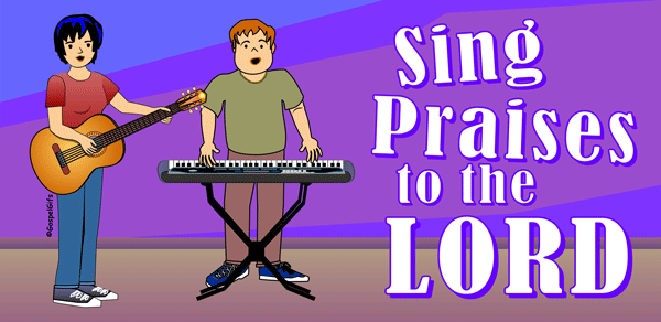 Free Christian Clip Art Image  Sing Praises To The Lord