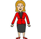 Lady In Suit Cartoon For Powerpoint