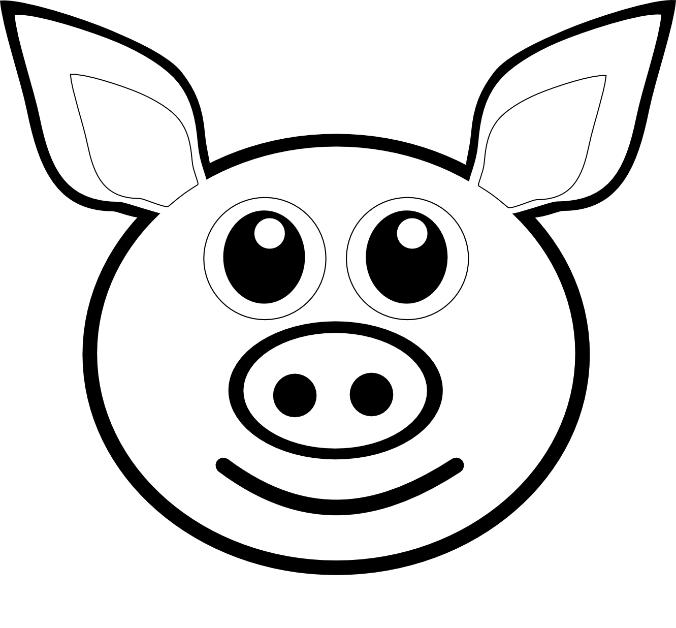 Pig Clipart Black And White   Clipart Best