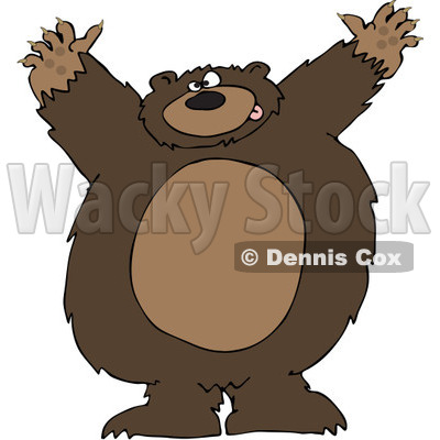 Royalty Free Vector Clip Art Illustration Of A Big Brown Bear