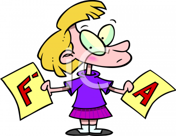 School Clip Art Picture Of A Little Girl Holding Conflicting Report