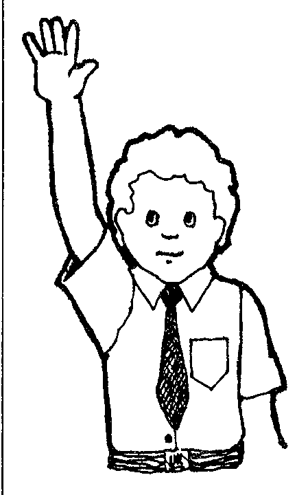 Student Raising Hand Clipart Black And White Cg Boy Raising Hand Gif