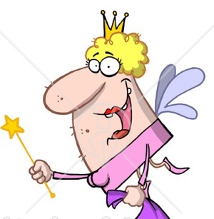 32191 Clipart Illustration Of A Grinning Blond Fairy Godmother Or