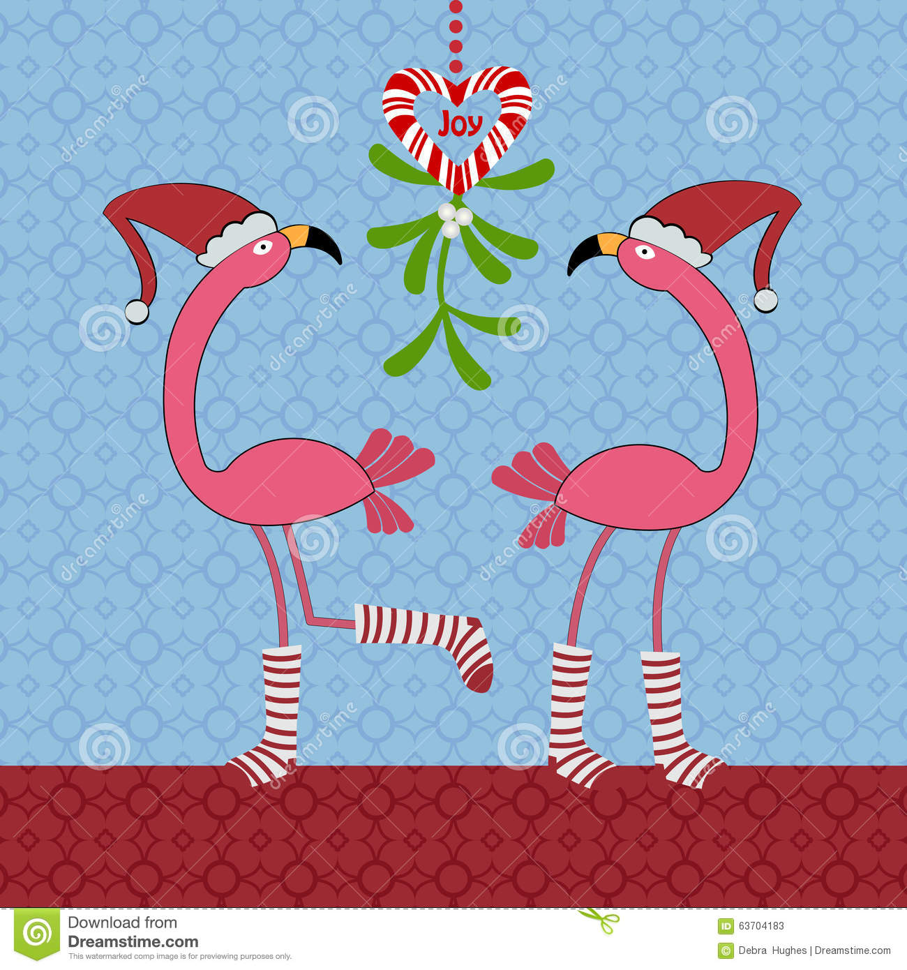 Christmas Flamingos Stock Vector   Image  63704183
