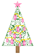 Christmas Tree Clipart   Christmas Trees With Pink Ornaments