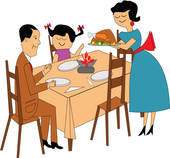 Family Dinner Table Stock Illustration Images  106 Family Dinner Table