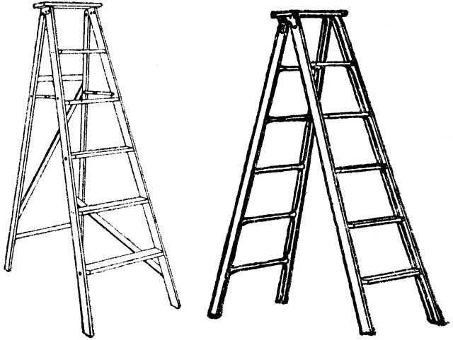 Four Legged Ladder   Clipart Etc