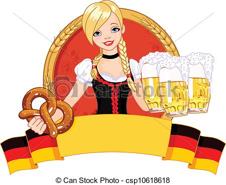 German Girl    Csp10618618   Search Clipart Illustration Drawings
