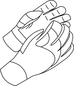 Glove Clip Art Black And White Classroom Clipart