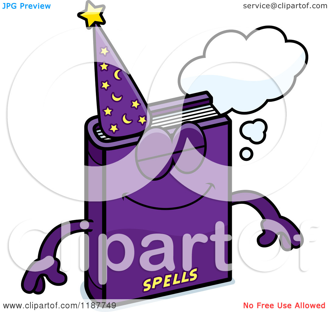 Magic Spell Book Mascot   Royalty Free Vector Clipart By Cory Thoman