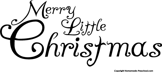 Merry Christmas Clipart Black And White   Quoteseveryday Website