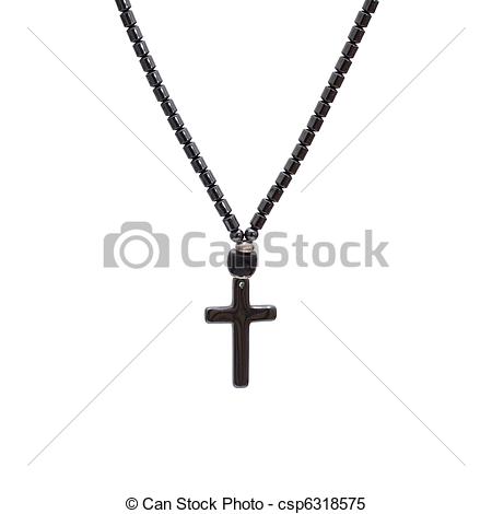 Necklace Clipart Black And White A Black Cross Necklace Hanging