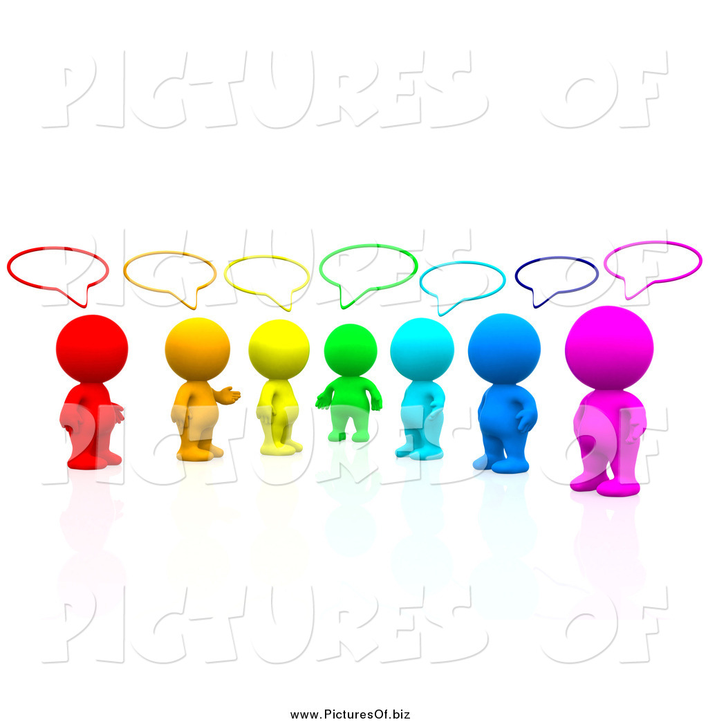 Of People Talking Clipart Clipart Of A 3d Colorful People Talking