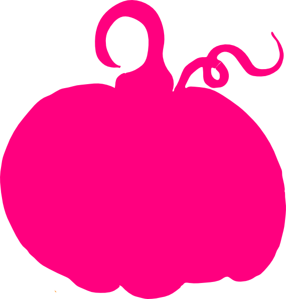 Pink Pumpkin Sihouette Clip Art