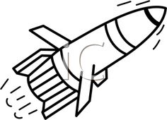 Rocket Outline Black And White   Clipart Best