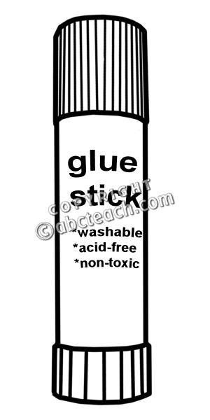 School Supplies Illustration Supply Black And White Glue Stick Office