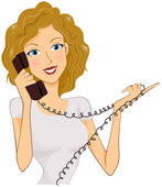 Talking On The Phone Clip Art Girl On Phone   Clipart