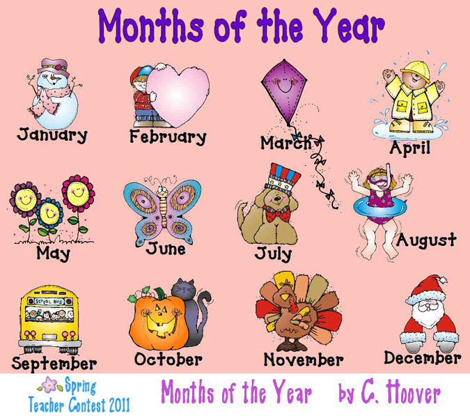 Tiny English Blog  Months Of The Year Poster