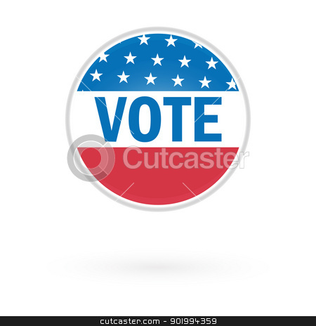 Vote Button In 2012 Stock Vector Clipart Presidential Election Vote