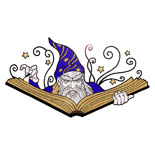 Wizard Holding A Magic Spell Book