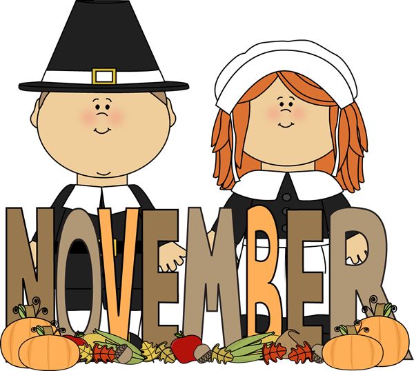 Word November In Brown     Piglet Scooter Months Of The Year Clip Art