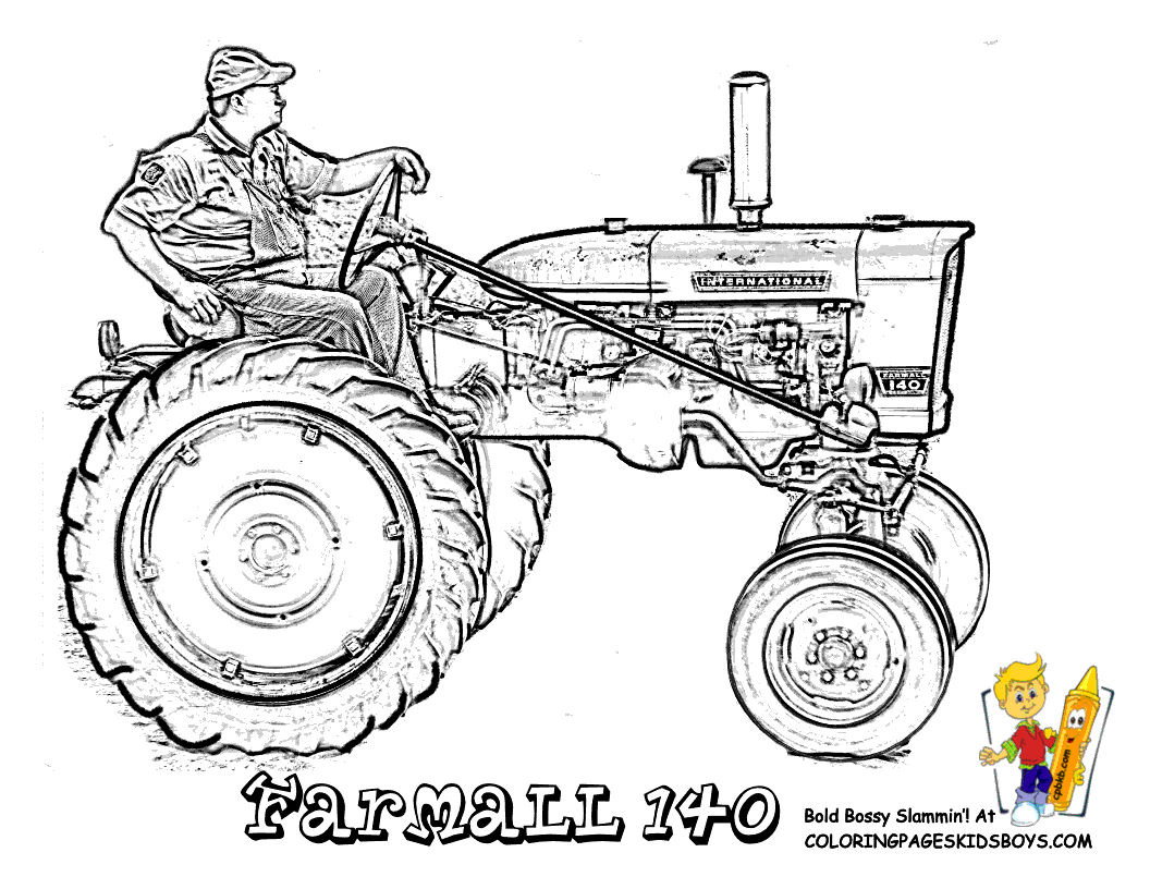 Big Boss Tractor Coloring Pages To Print   Free   Tractors  Farm