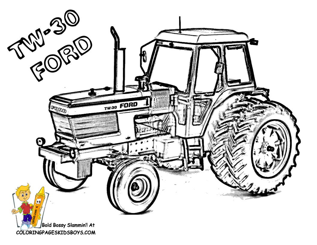 Big Boss Tractor Coloring Pages To Print   Free   Tractors  Farm    