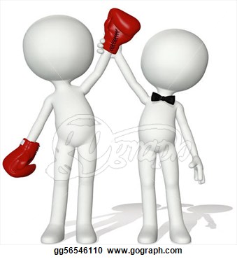 Boxer Ref Hand Up Victory Win  Stock Clipart Gg56546110   Gograph