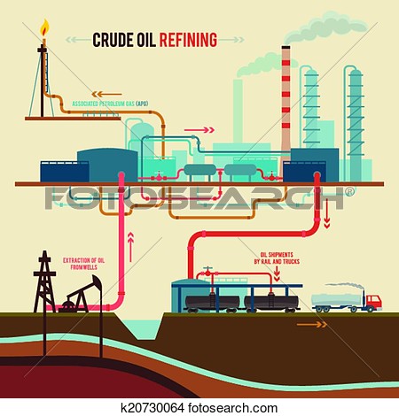 Clipart   Illustration Of A Crude Oil Refining  Fotosearch   Search