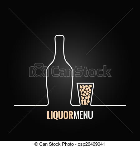 Eps Vector Of Liquor Bottle Glass Shot Design Background 8 Eps